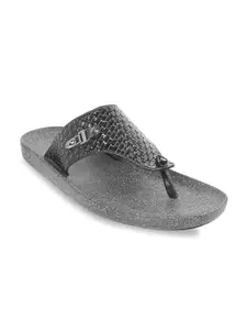 Mochi Men Black & Grey Comfort Sandals