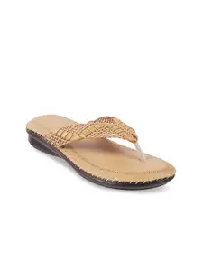 WALKWAY by Metro Women Beige T-Strap Flats