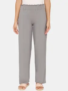 Zivame Women Grey Solid Lounge Pants
