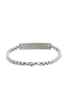 EL REGALO Men Silver-Toned Silver-Plated Link Bracelet