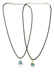 EL REGALO Set of 2 Gold-Toned & Silver-Toned Necklace