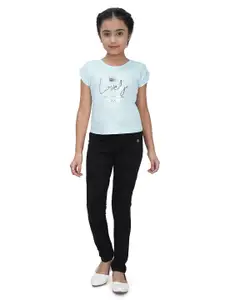 Tiny Girl Blue Print Top