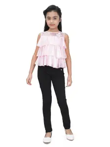 Tiny Girl Pink Tiered Top