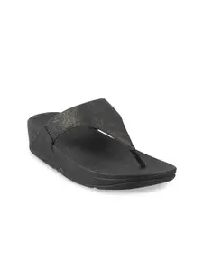 fitflop Black PU Comfort Sandals