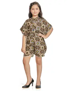 Peppermint Olive Green Animal Kaftan Dress