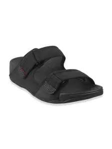 fitflop Men Black Leather Comfort Sandals