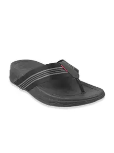 fitflop Men Black & Grey Leather Comfort Sandals