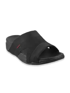 fitflop Men Black Leather Comfort Sandals