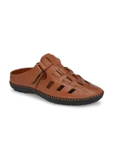 Provogue Men Tan Shoe-Style Sandals
