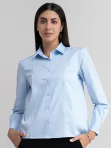 FableStreet Women Blue Formal Shirt