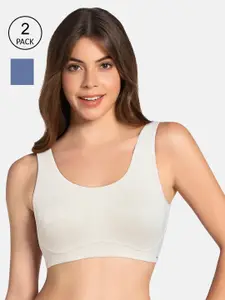 Amante Solid Pack of 2 Non Padded Wirefree All Day Lounge Cami Bras - BRA78802