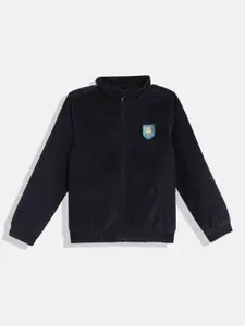 Allen Solly Junior Boys Navy Blue Solid Sweatshirt