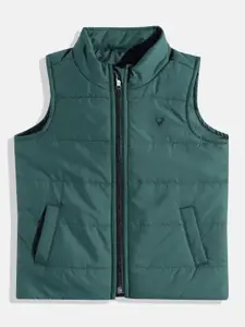 Allen Solly Junior Boys Green Solid Padded Jacket