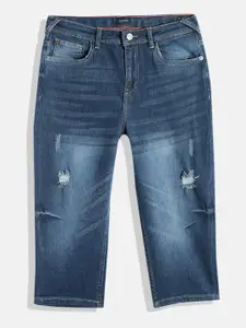 Allen Solly Junior Boys Relaxed Fit Mildly Distressed Heavy Fade Stretchable Jeans