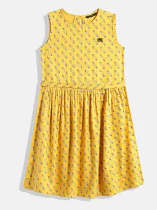 Allen Solly Junior Girls Printed Fit & Flare Dress