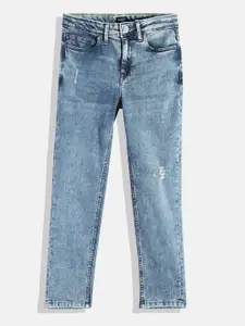 Allen Solly Junior Boys Slim Fit Low Distress Heavy Fade Stretchable Jeans