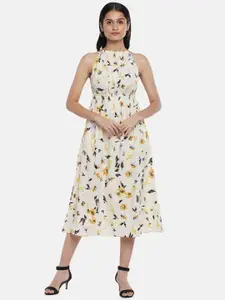 People Off White Floral Midi Dress