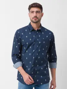 SPYKAR Men Blue Printed Casual Shirt