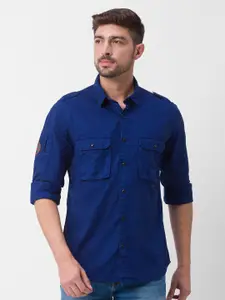SPYKAR Men Blue Casual Shirt