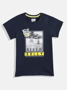 Allen Solly Junior Boys Pure Cotton Brand Logo Printed T-shirt