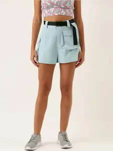 FOREVER 21 Women Blue Solid Shorts