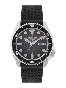 SEIKO Men Embellished Dial & Black Bracelet Style Straps Analogue Automatic Watch SAMASRPD73K2