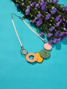 SOHI Gold-Toned & Pink Gold-Plated Necklace