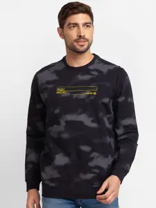 SPYKAR Men Blue Printed Sweatshirt