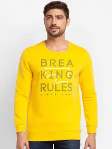 SPYKAR Men Yellow Printed Sweatshirt