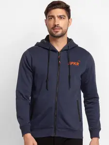 SPYKAR Men Grey Hooded Sweatshirt