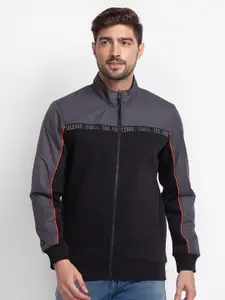 SPYKAR Men Black Colourblocked Sweatshirt