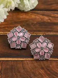 VENI Pink Contemporary Studs Earrings