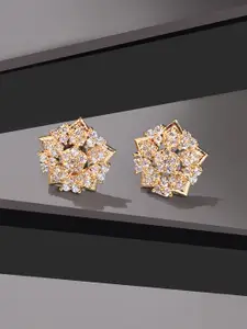 Fida Gold-Toned Spherical Studs Earrings