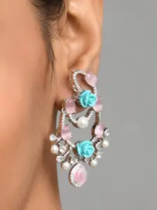Fida Pink Floral Drop Earrings