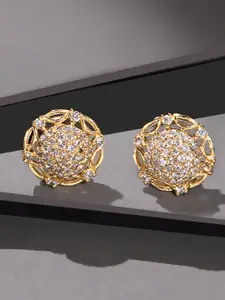 Fida Gold-Toned Spherical Studs Earrings
