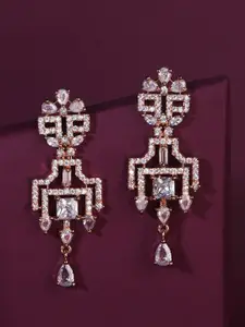 Fida Rose Gold Geometric Drop Earrings