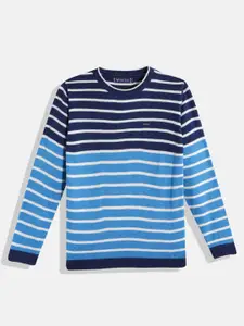 Allen Solly Junior Boys Blue Striped Pullover