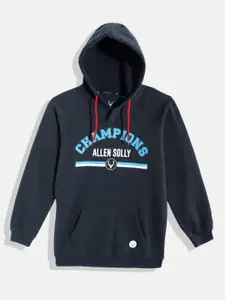 Allen Solly Junior Boys Typography Print Hooded Sweatshirt