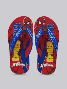 Kids Ville Boys Red Spider-Man Printed Flip Flops