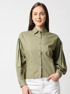 Remanika Women Beige Comfort Casual Shirt