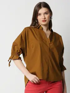 Remanika Women Tan Comfort Casual Shirt