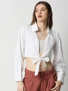 Remanika Women White Comfort Casual Shirt