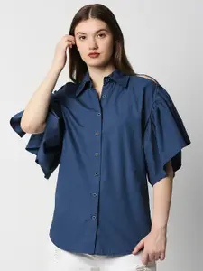 Remanika Women Blue Comfort Casual Shirt