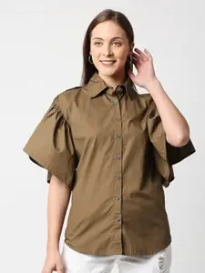 Remanika Women Brown Comfort Casual Shirt