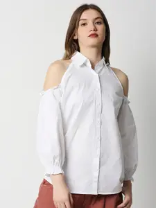 Remanika Women White Comfort Casual Shirt