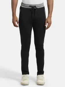 Jockey Men Black Solid Slim-Fit Track Pants