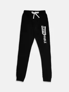 Pantaloons Junior Boys Black Solid Cotton Joggers