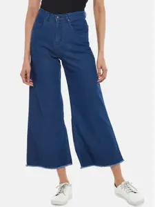 People Women Navy Blue Flared Jeans