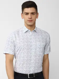 Van Heusen Men Blue Floral Printed Formal Shirt