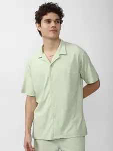 FOREVER 21 Men Green Casual Shirt